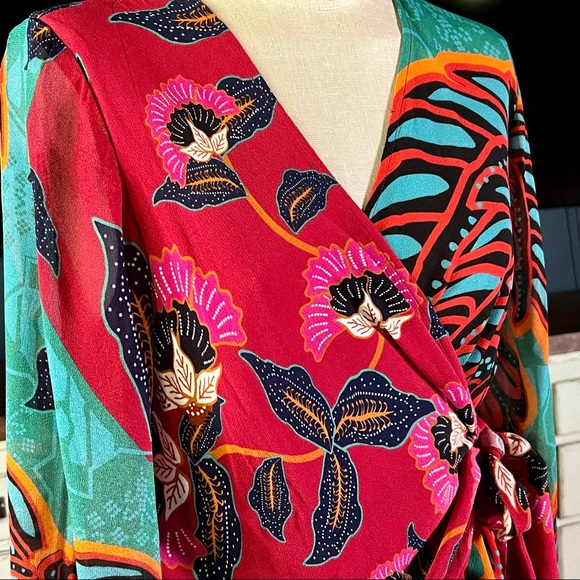 Anthropologie Conditions Apply Sleek Wrap Blouse Top SP - Picture 5 of 16